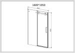 Душевая дверь Vincea Como-N VDS-4CN160CL 160 профиль хром/стекло прозрачное