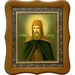 Кассиан Печерский, преподобный затворник. Икона на холсте.