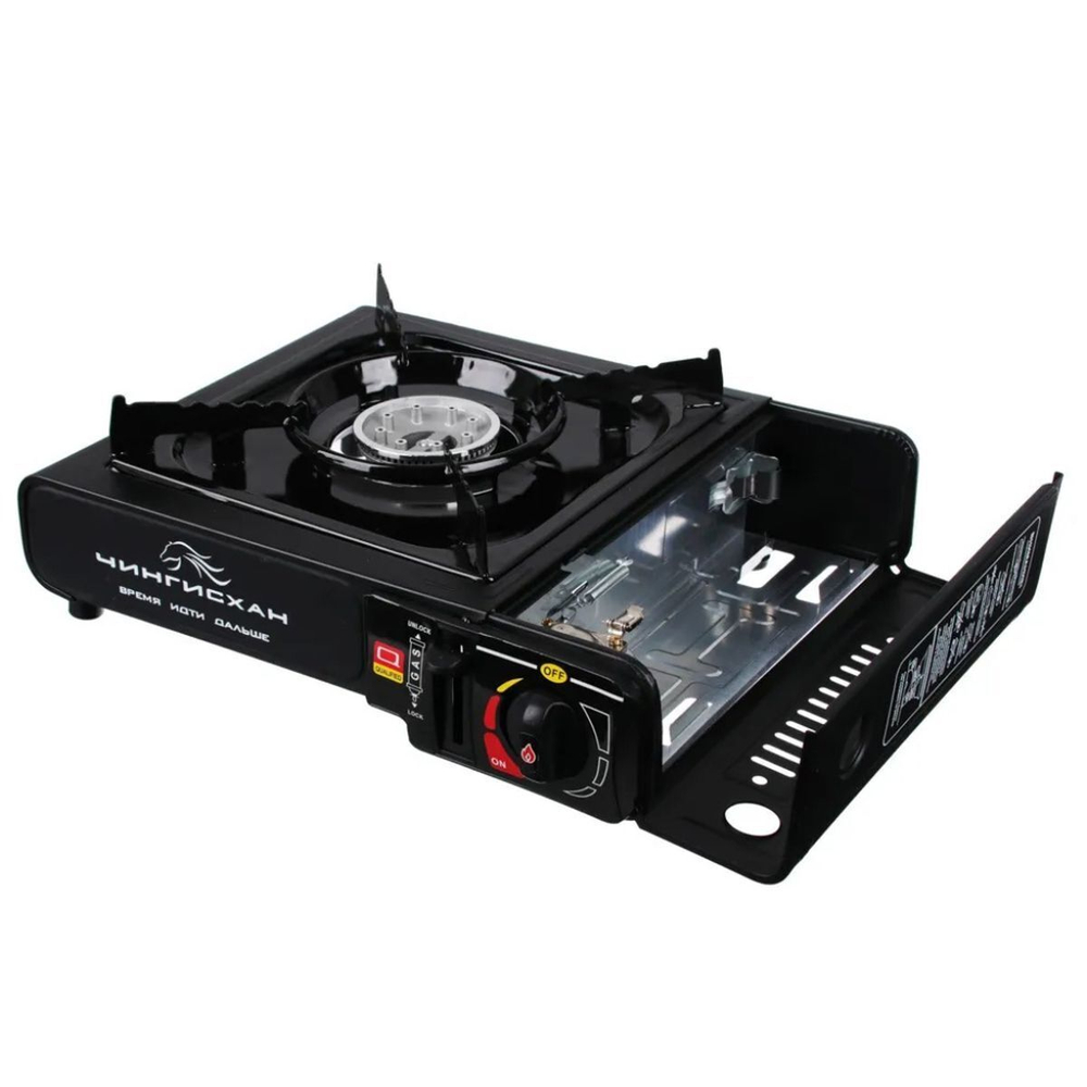 Плита газовая портативная, 1 конф, 34х26х9 см, для цанг баллонов, в кейсе, Чингисхан, 333520