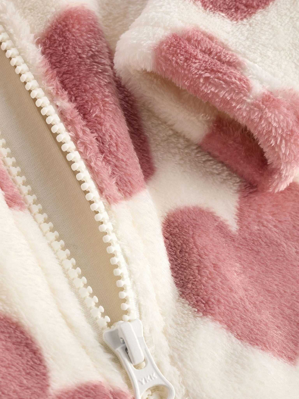 Комбинезон флисовый для малышей Next K79-436, Молочный, Розовый