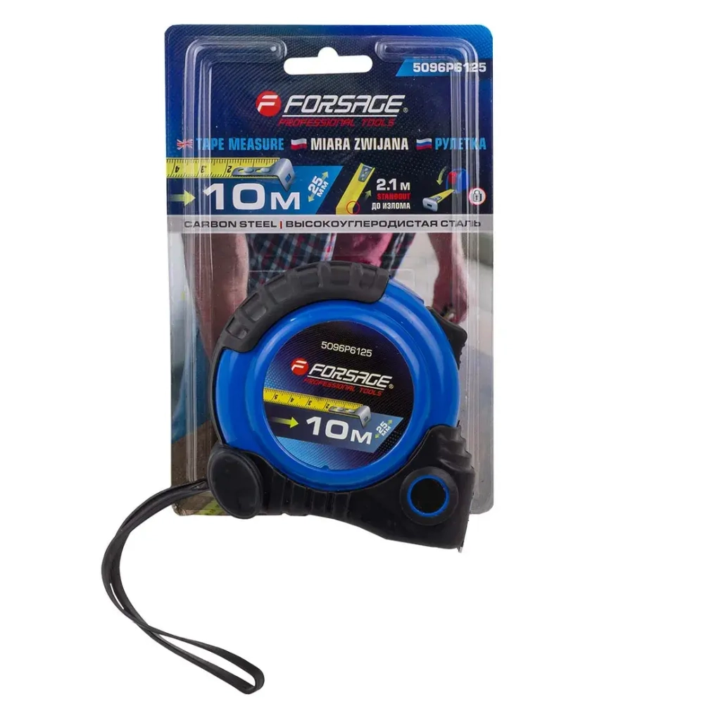 Рулетка 10M*25MM Forsage F-5096P6125
