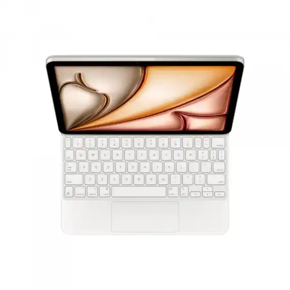 Чехол-клавиатура Apple Magic Keyboard совместимая с iPad Air 11" (2024-2025) (русская гравировка) white (белая)
