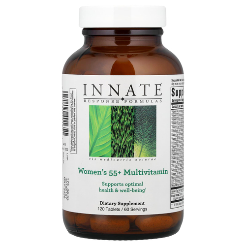 Innate Response Formulas, мультивитамины для женщин старше 55 лет, без железа и витамина K, 120 таблеток