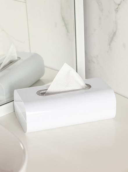 Салфетница DeNASTIA STABLE W, 24,1x13,1x8,4, 50% ABS пластик, 50% акриловый пластик, белый