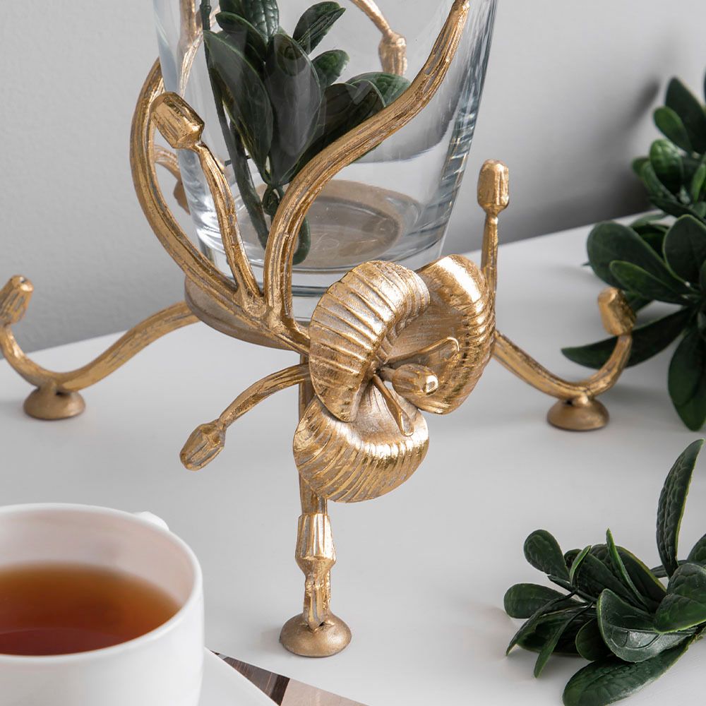 Ваза Орхидея Найс Мраморное золото