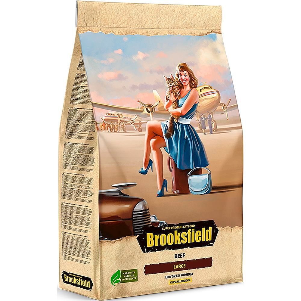BROOKSFIELD Adult Cat Large Beef Сухой корм для взрослых кошек крупных пород 400г Говядина