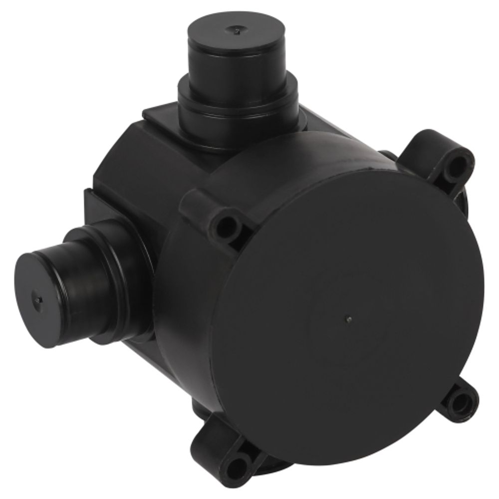 Коробка установочная ЭРА KUM-70-72 черная 70х72мм для монолитного строительства 4 входа IP44