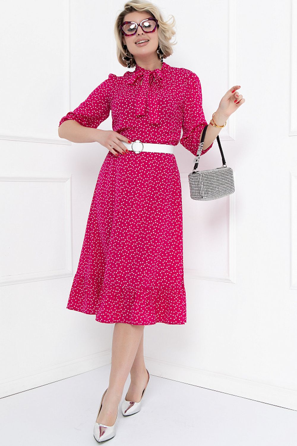 ПЛАТЬЕ ВОЛЬТЕРНО (ФУКСИЯ) Bellovera (Акция)