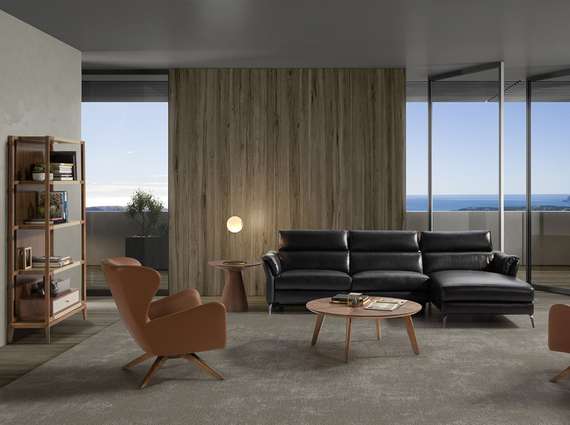 Крутящееся кресло Angel Cerda 5038, коричневая кожа