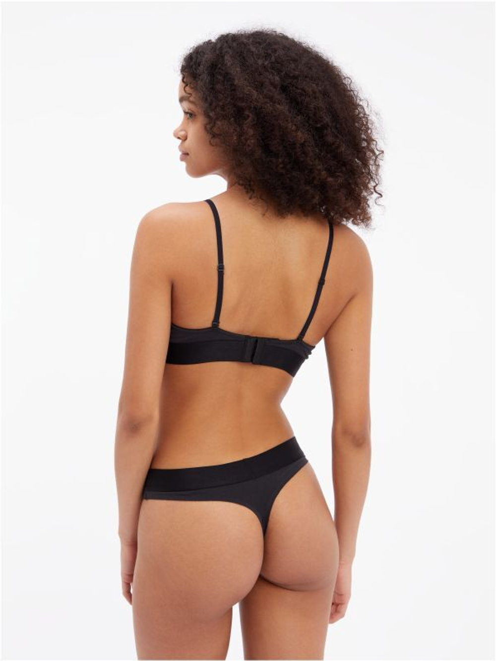 Majtki Calvin Klein Thong 1P - черный