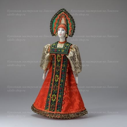 Сувенирная кукла в крестьянском праздничном наряде
