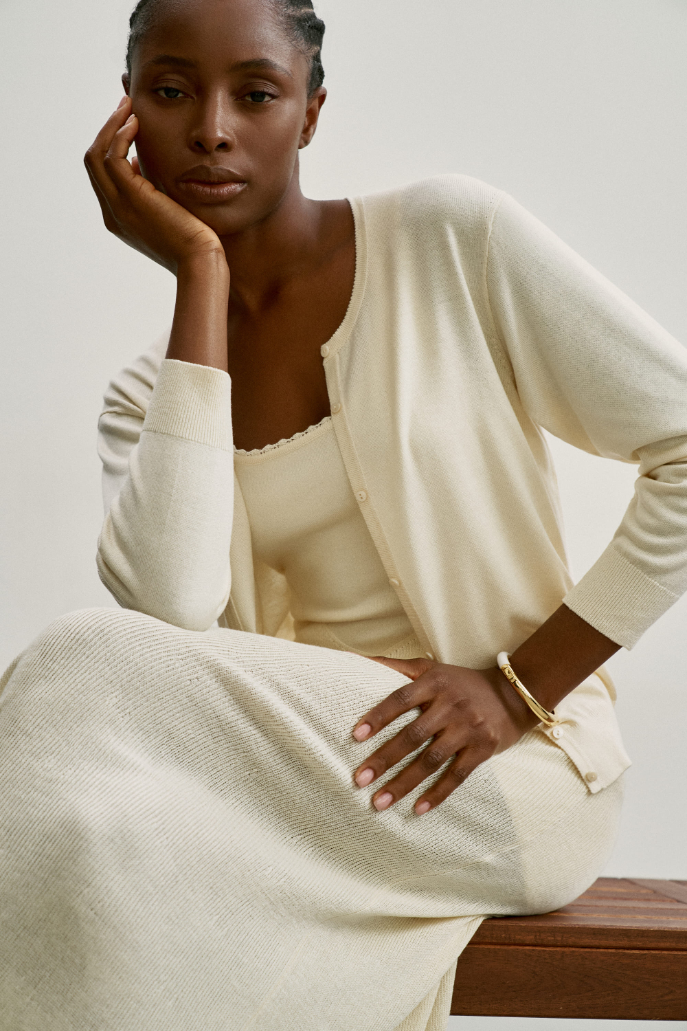 Кардиган ESSENTIAL, молочный