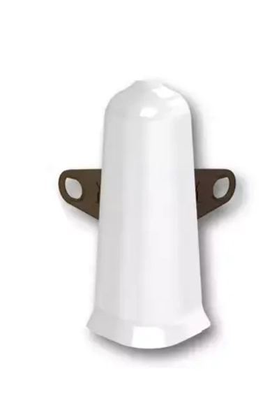 Наружный угол Плинтуса Deconica Д55, белый глянцевый 001-Г (1 шт)