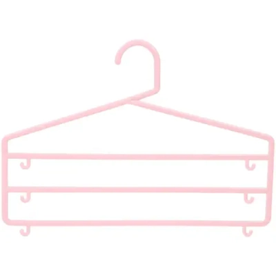 Вешалка для брюк 2шт «ИДЕЯДОМА», цвет розовый, 3 отд, 36*24см (Лейбл Селфи)