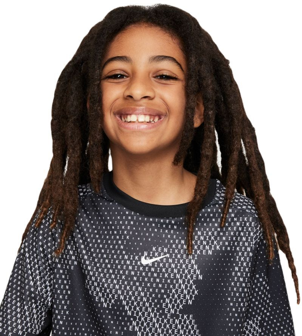 Футболка для мальчика теннисная Nike Kids Dri-Fit Short-Sleeve Top - black/white