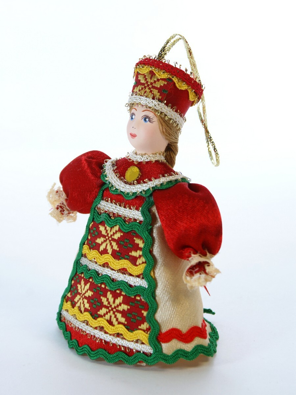 Кукла-подвеска Девушка в русском костюме.