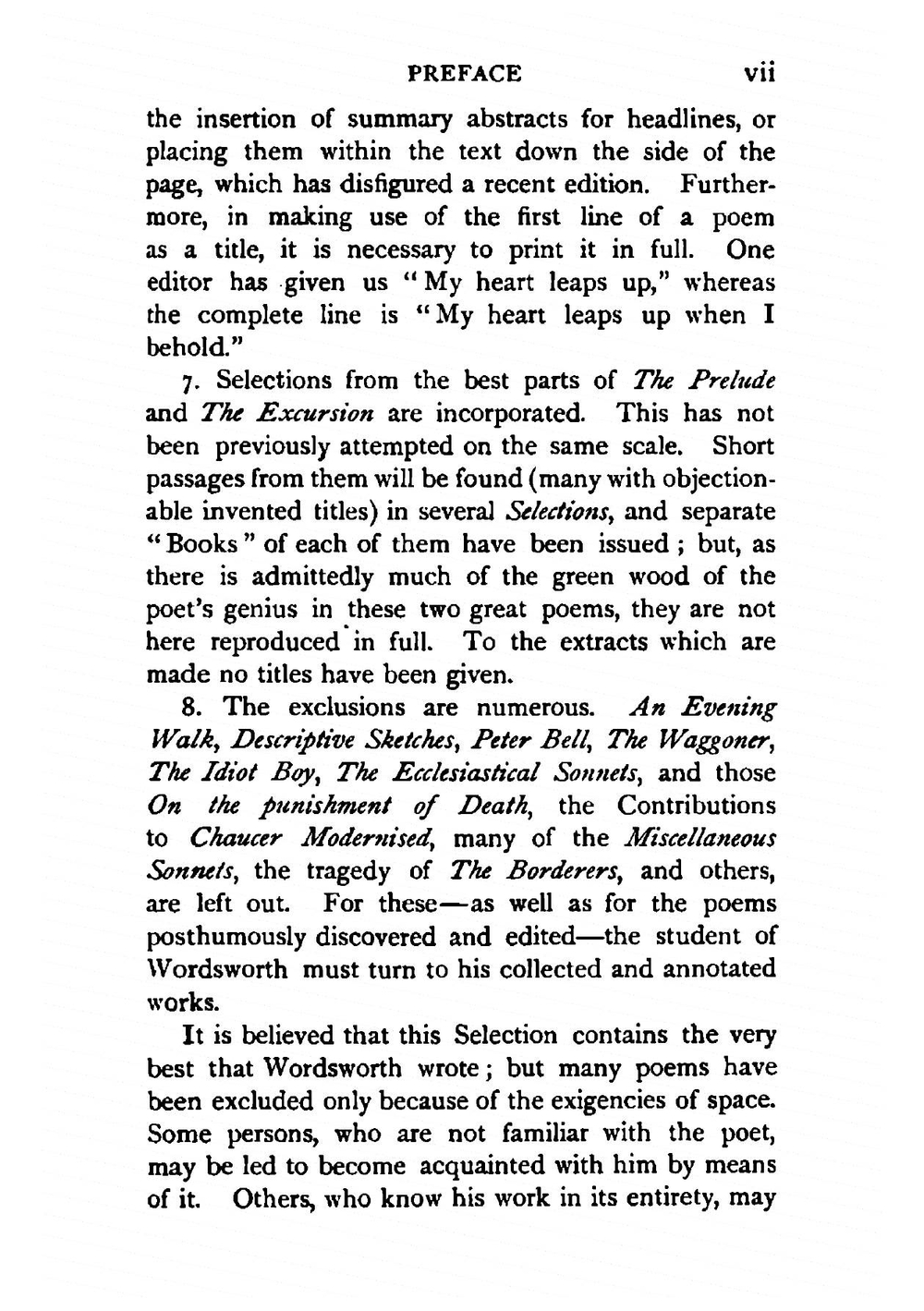 Poems of Wordsworth: Selected & Ed | Wordsworth William