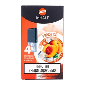 Картридж INHALE 2% HARD (упаковка - 4 шт) Персик Лёд - Peach Ice