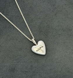 подвес сердце Большая любовь с индивидуальной гравировкой