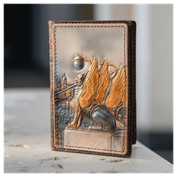 Обложка для документов «Городские мотивы» оранжевая