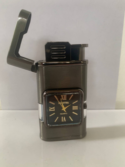 газовая зажигалка часы, черный мат.2