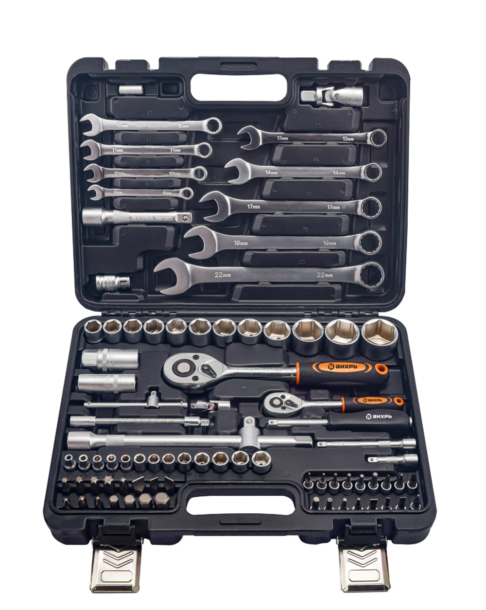 Набор инструментов, 1/2", 1/4", в кейсе 82 предм Вихрь