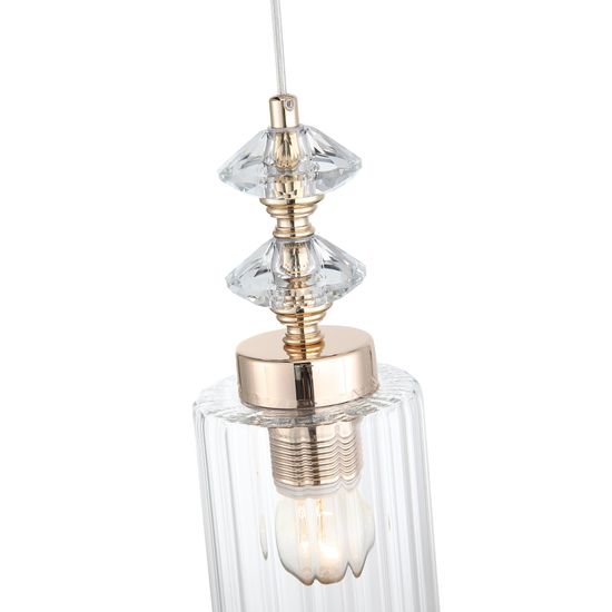 SL1402.203.01 Светильник подвесной ST-Luce Латунь/Латунь, Прозрачный E14*1 40W Elegra