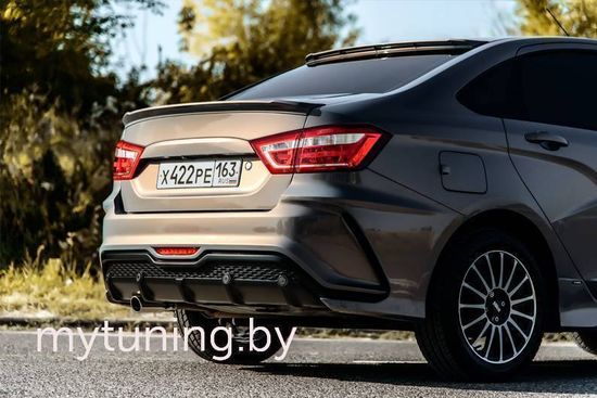 Задний бампер XMUG под насадку для Lada Vesta \ Vesta SW