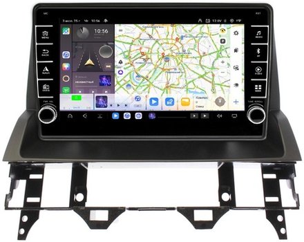 Магнитола для Mazda 6 2002-2007 (вместо верхнего бардачка) - Carmedia SF-9506-B (кнопки и крутилки) Android 13, TS20, 6+128Гб, CarPlay, 4G SIM-слот