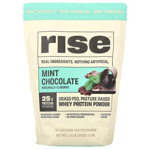 Rise Bar, Порошок из сывороточного протеина, мятный шоколад, 1,1 кг (2,4 фунта)