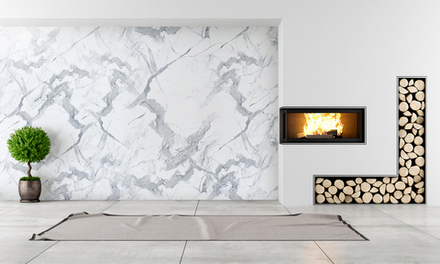 Панель ХДФ влагостойкая Мрамор Каррара серый