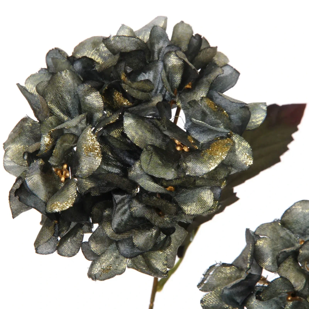 Искусственные цветы «FLOWERS GLAMOUR» 70см Гортензии 3 цветка зеленые