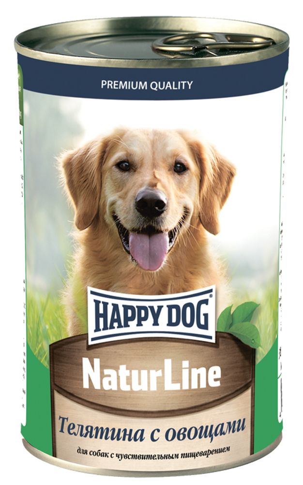 Консервы HAPPY DOG для собак, телятина и овощи - 410 гр