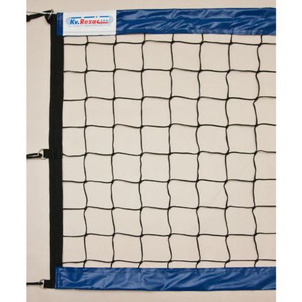 Сетка для пляж. вол. KV.REZAC, 15015898004,8,5х1м,3 мм ПП,яч.10х10 см,СИН.ленты ПВХ,кев.тр,чер
