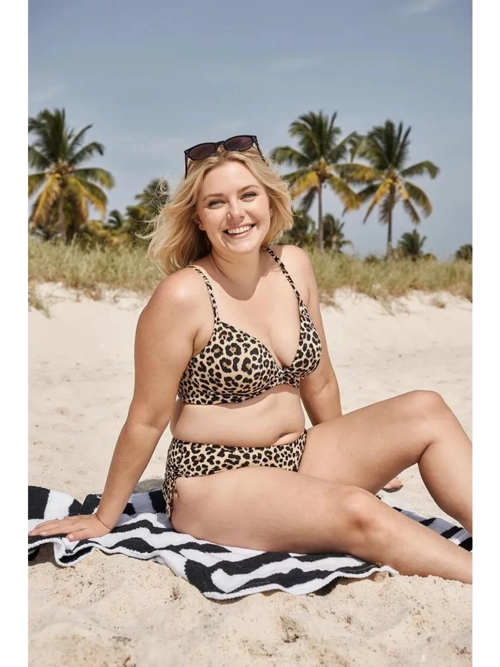 купальник большие размеры для бассейна леопардовый