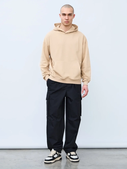 Худи оверсайз без начеса (бежевый)