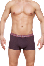 Классические тонкие боксеры из рибана в полоску (Размер: XXL) (Цвет: фиолетовый)