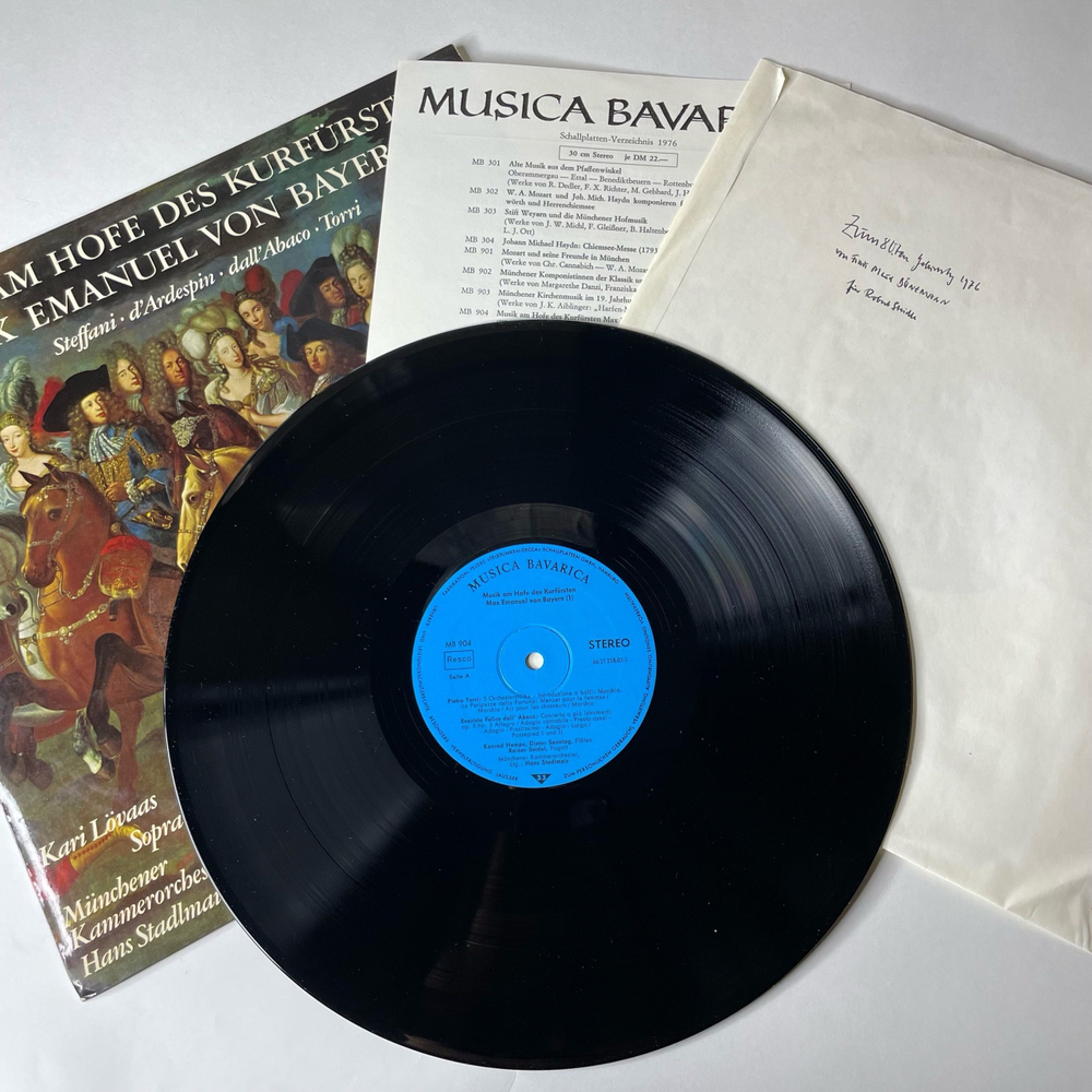 Винтажная виниловая пластинка Steffani, D'Ardespin Dall'Abaco, Torri, Kari Lovaas, Munchener Kammerorchester, Hans Stadlmair, Musik Am Hofe Des Kurfursten Max Emanuel Von Bayern (Германия 1976)