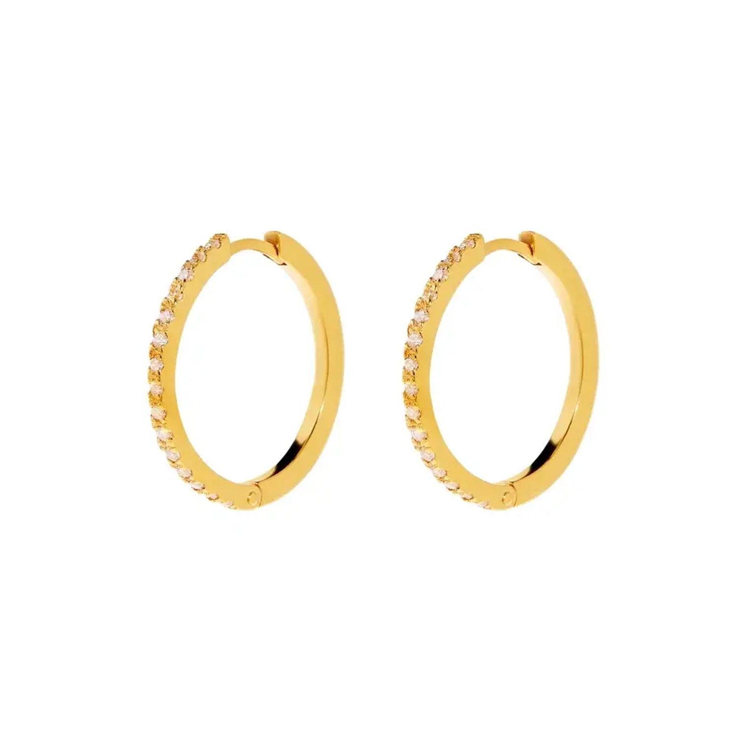 Серьги Clear Row Earrings -Gold