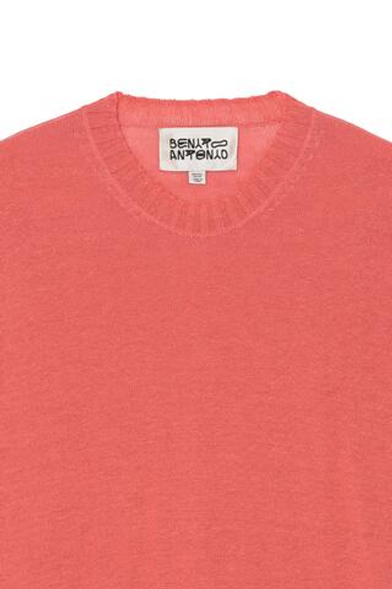 ZARA X BENITO ANTONIO СВИТЕР ИЗ 100% ЛЬНА, РОЗОВАТЫЙ