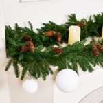 Хвойная гирлянда с шишками "Pine" литая хвоя