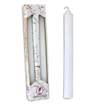 Набор свечей античных 2шт, цв.белый