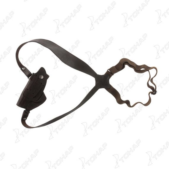 Кобура опер. под ПМ гориз. на резинке коричневая (HS-ОК-2/2br) Helios