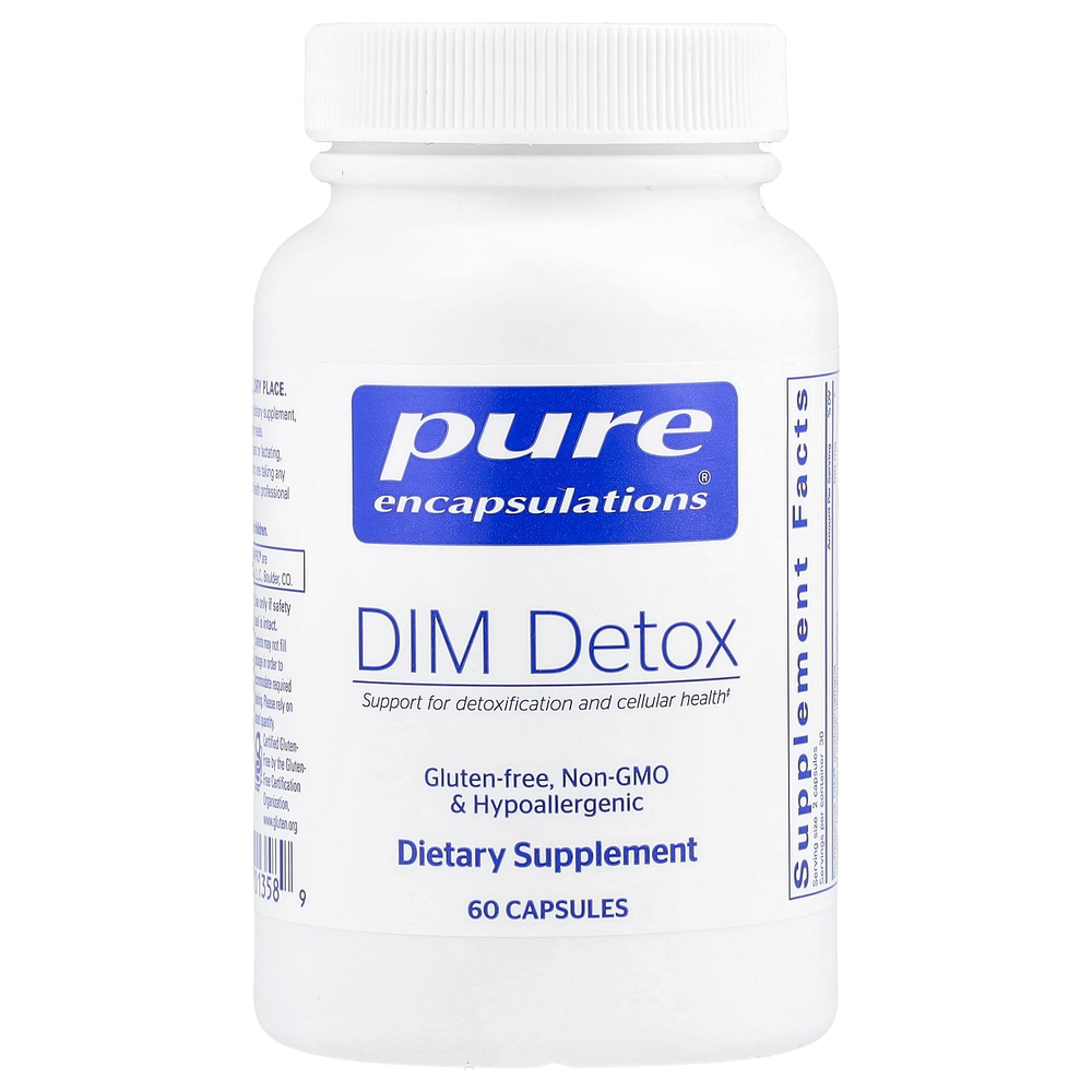 Pure Encapsulations, DIM Detox`` 60 капсул