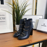 Кожаные ботильоны