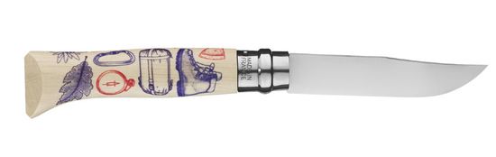 Складной нож Opinel №8, Escapade Bivouac , 002444 c клинком из стали Sandvik™ 12С27, рукоять дерево (Бук)