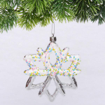 Елочная игрушка "Зимняя снежинка" 10*1*12 см, серебро (Серпантин)