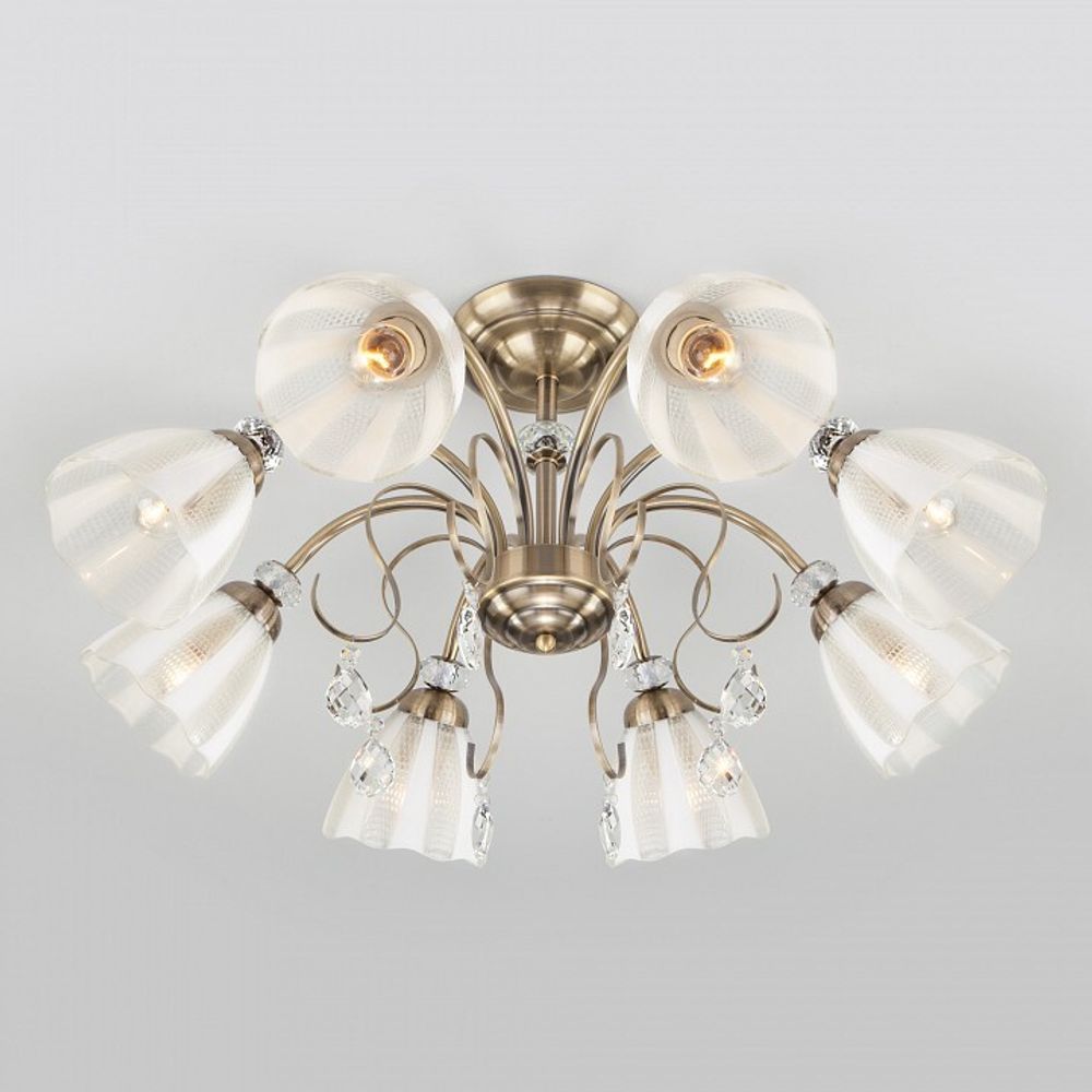 Люстра на штанге Eurosvet Floranse 30155/8 античная бронза