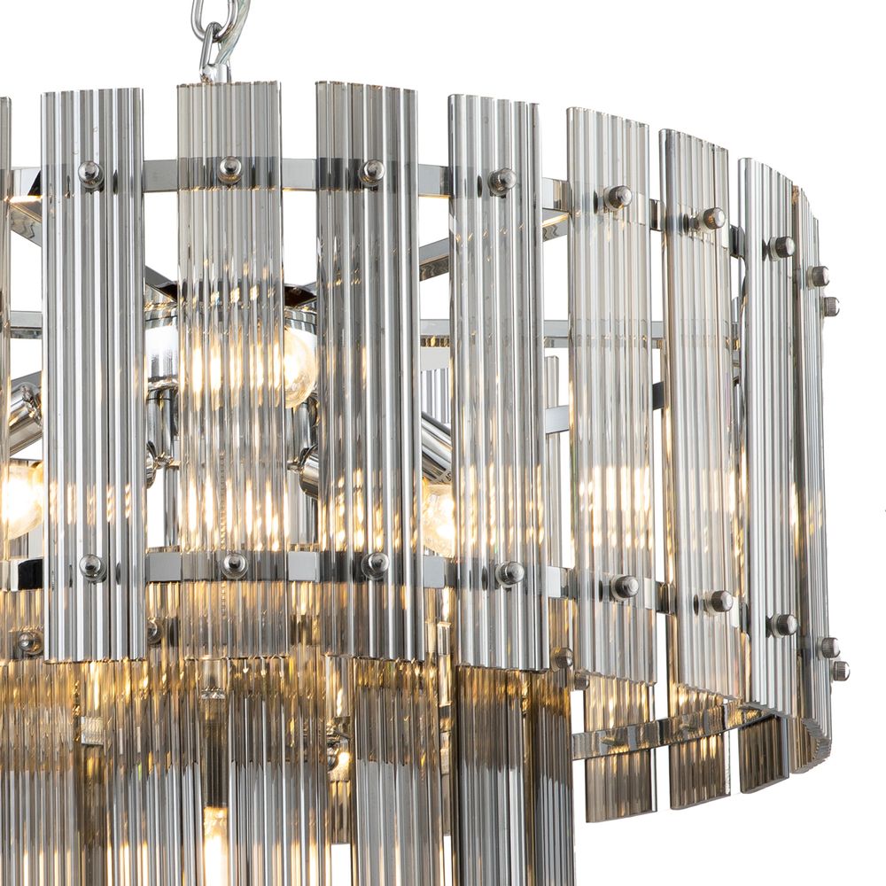 Люстра Ruby 7 chrome/smoky