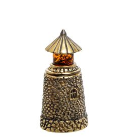 AM-1774 Наперсток «Маяк» (латунь, янтарь)